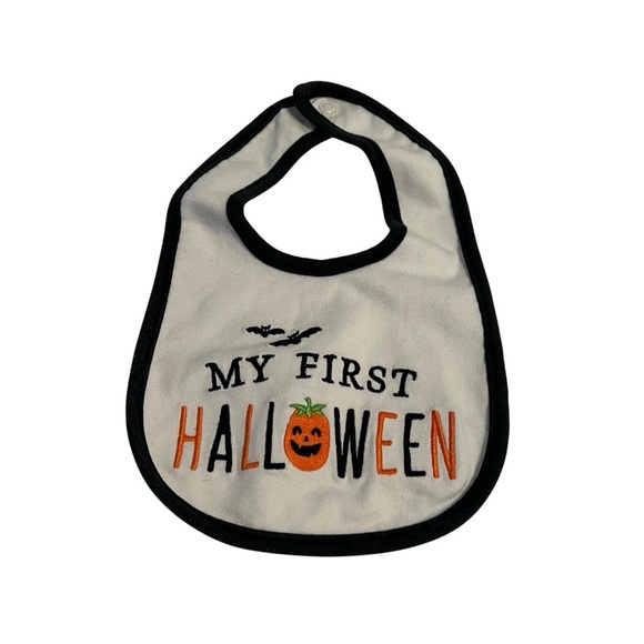 Carter’s Halloween 3pc‎ Baby Set 9M Bodysuit Pants Bib Pumpkin Fal - Picture 3 of 5